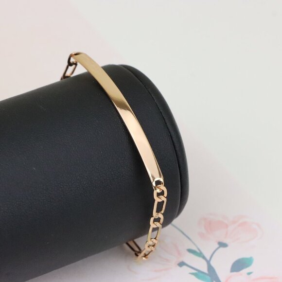 "Sleek Rose Gold Polished Chain Bracelet in High Quality Brass, XPBL1138 - Picture 8 of 13
